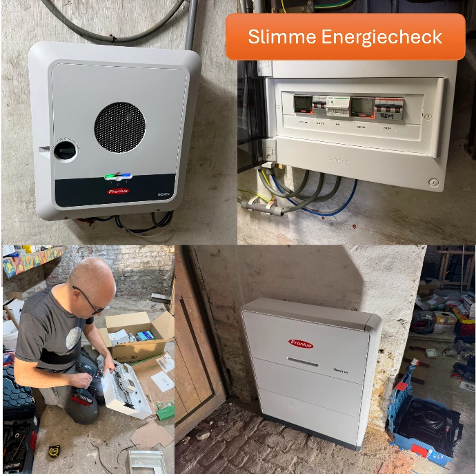 thuisbatterij geïntegreerd met Huawei omvormer in Antwerpen